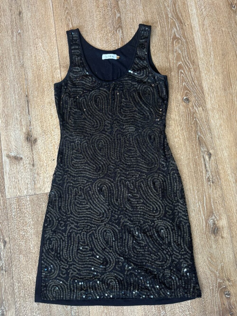 Calvin Klein Black Sequin Dress